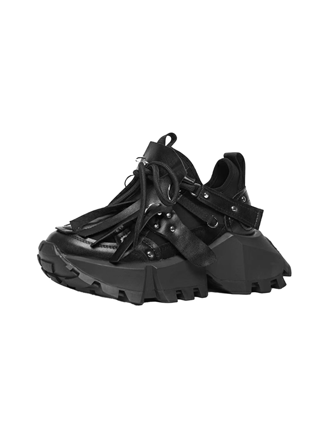 KEDDO│Studded Tassel Chunky Sneakers-Black - PSYLOS 1, KEDDO│Studded Tassel Chunky Sneakers-Black, Chunky Sneakers, KEDDO, PSYLOS 1